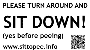 order the Sit down to pee sticker